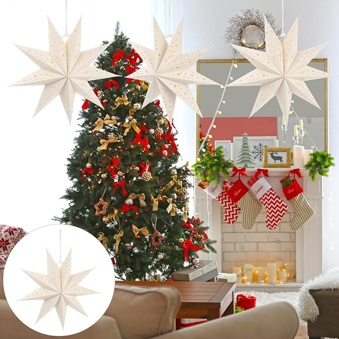🎁TikTok Last Day Sale - 70% OFF🔥9-Pointed Star Lantern Lampshade for Christmas, New Year, Wedding, and Birthday Decorations