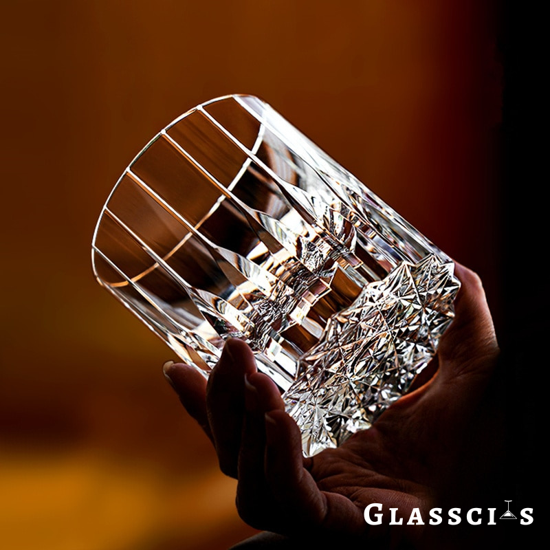 Crystal Star Cut Edo Kiriko Whiskey Glass