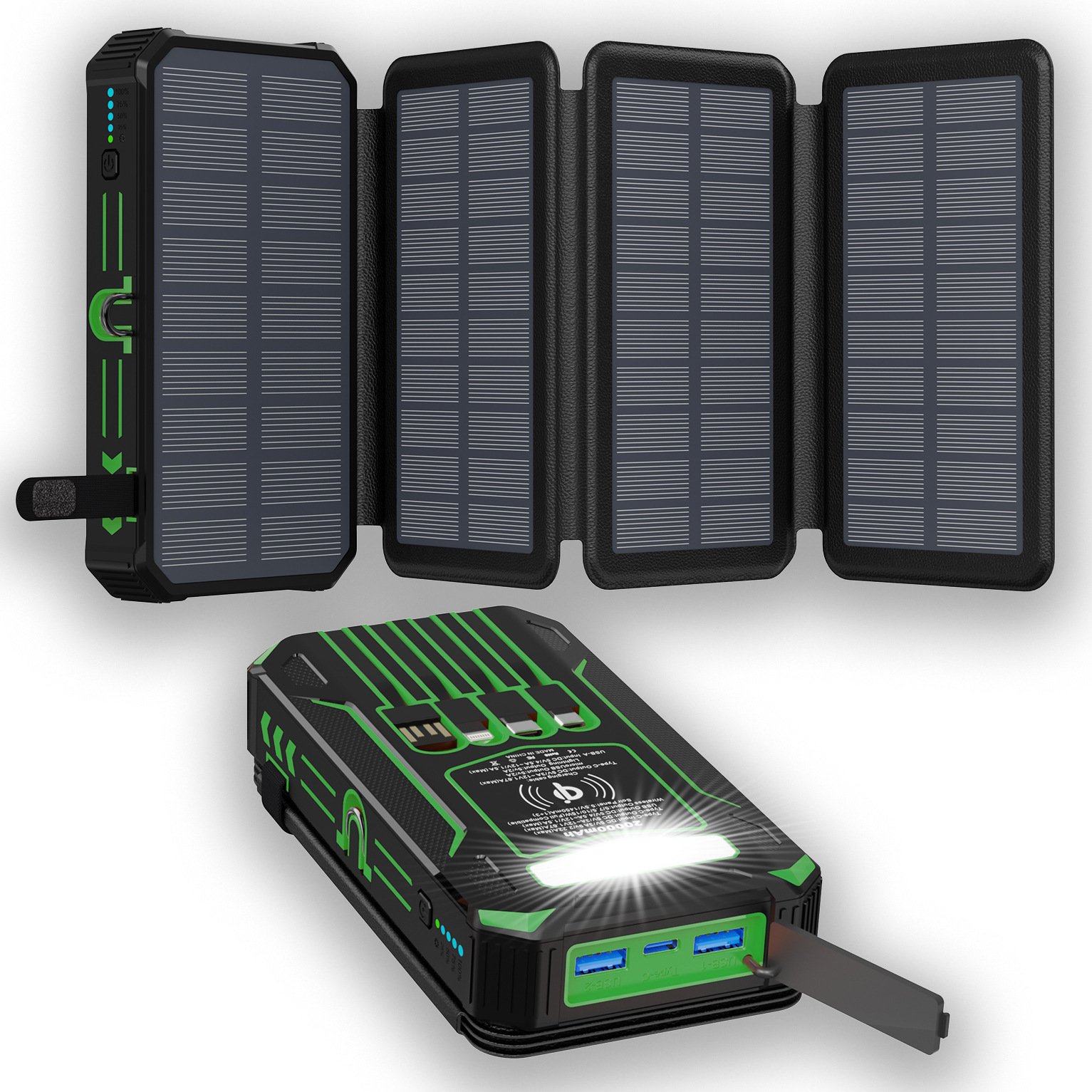 🎄TikTok Christmas Sale -70% OFF✨Outdoor Foldable Solar Large Capacity Charger Mobile Power Bank