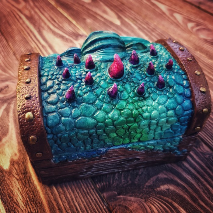 🛡️ Handcrafted Mimic Monster Dice Chest 🎲