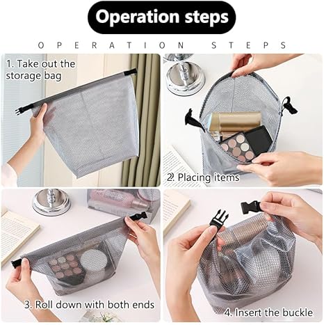 (🔥TikTok Summer SALE) -High Capacity Carryall Transparent Snap Toiletry Bag