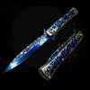 🌹 Handcrafted Rose-Inlaid Folding Blade