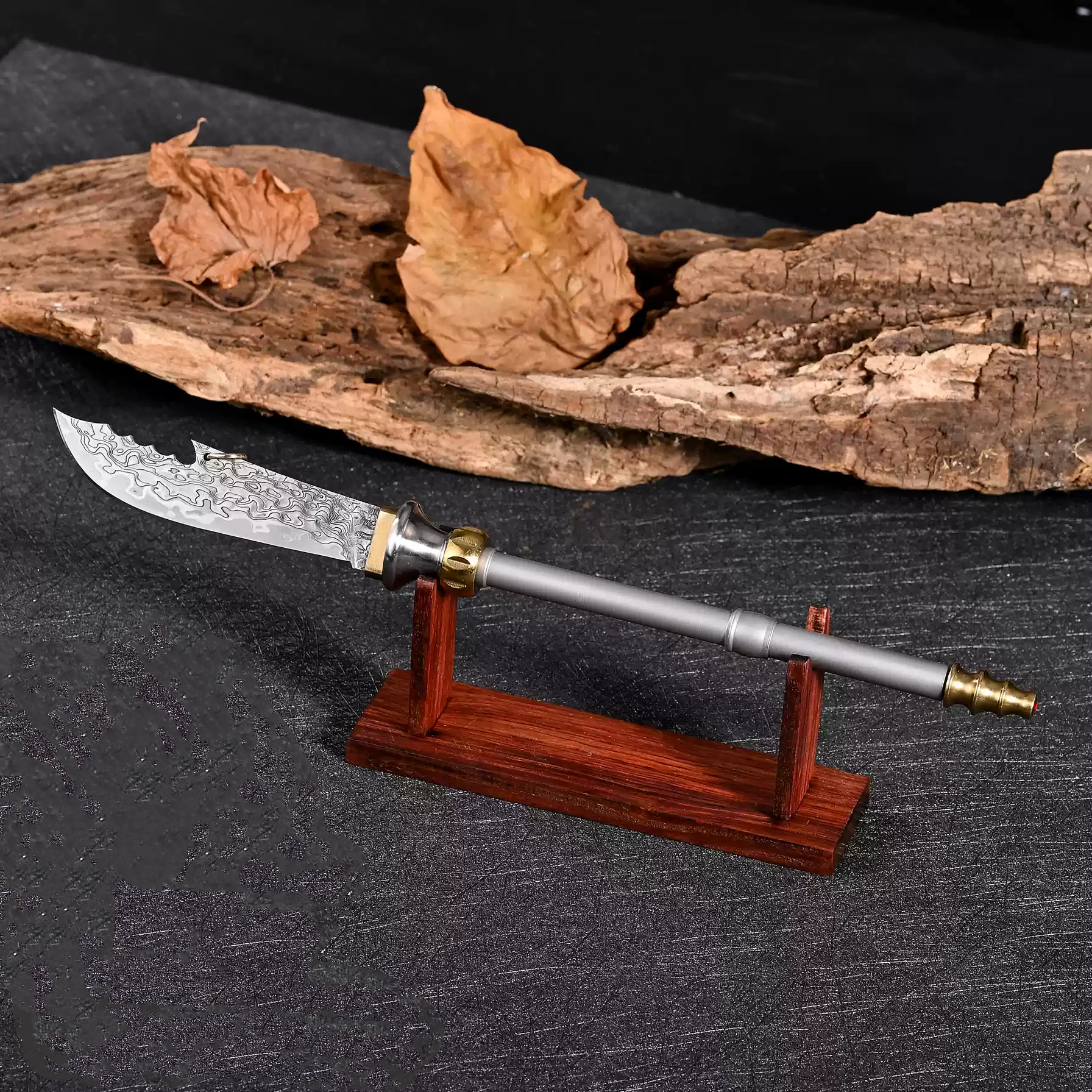 Meteorite Damascus Collectible Knife