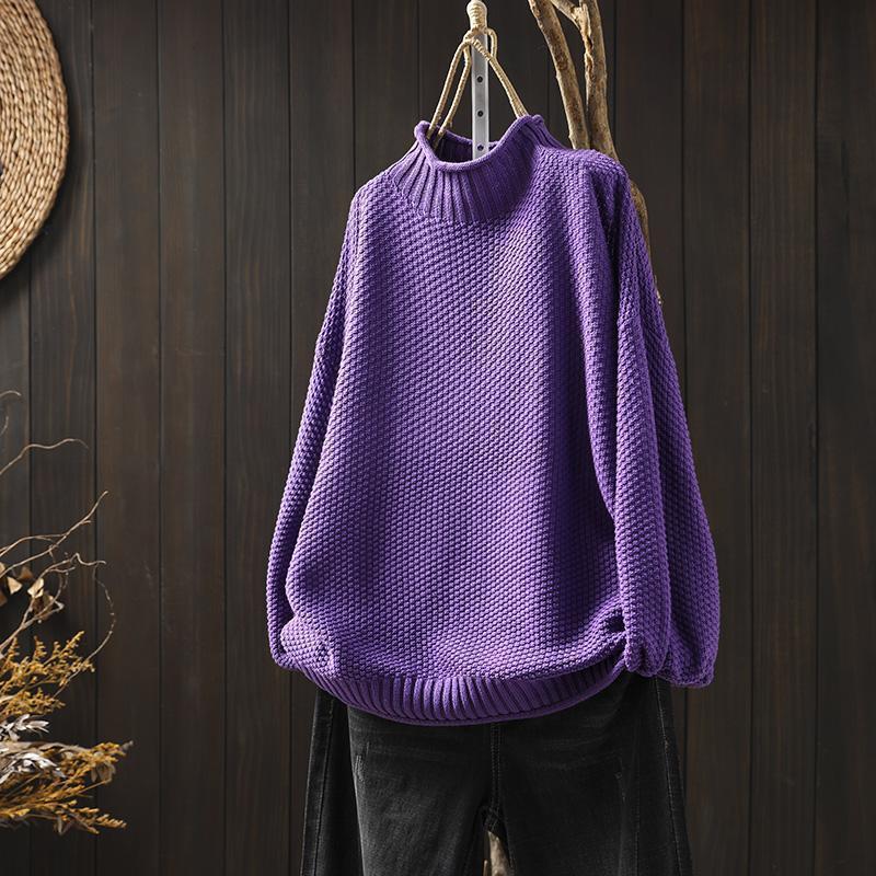 🔥LAST DAY 50%OFF🔥-- Turtleneck three-dimensional diamond knitted sweater,BUY 2 FREE SHIPPING