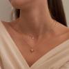 Tewiky Diamond Necklaces for Women, Dainty Gold Necklace 14k Gold Plated Long Lariat Necklace Simple Gold CZ Diamond Choker Necklaces for Women Trendy Gold Necklace Jewelry Gifts for Girls