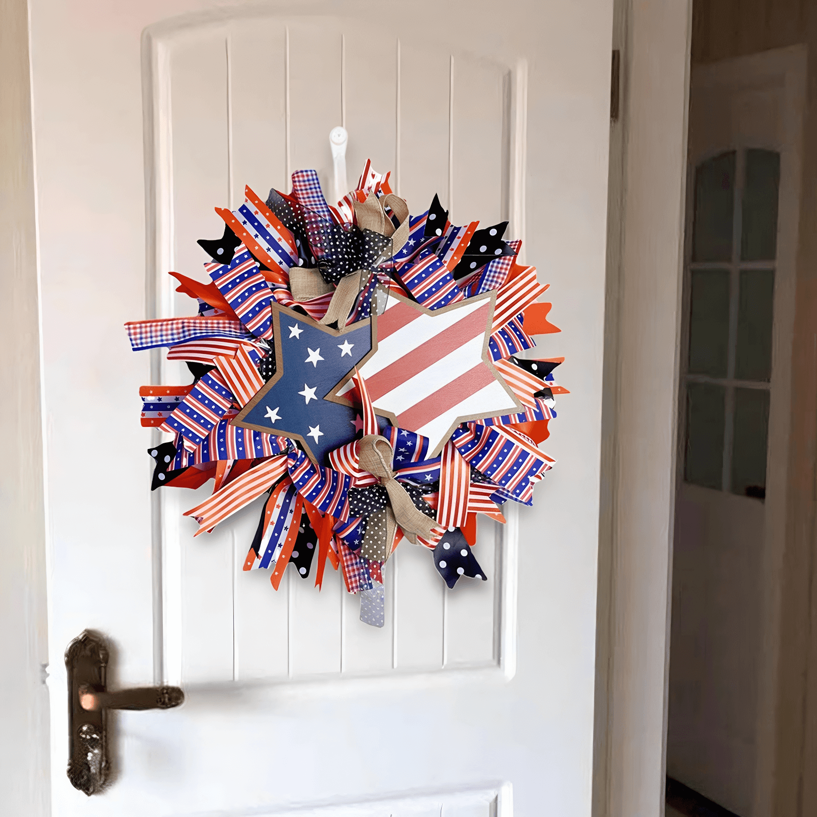 🔥Handmade American Patriotic Star Wreath