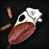 D2 Wooden Handle Mechanical Folding Knife