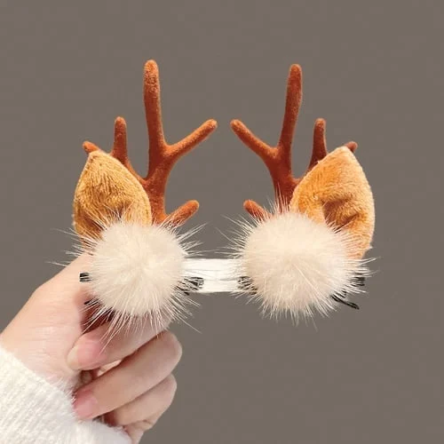 (🎅EARLY CHRISTMAS SALE - 48% OFF) Reindeer Antlers Xmas Hair Clip ⚡ BUY 4 GET EXTRA 10% OFF