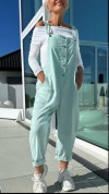 Women Lapel Loose Casual Jumpsuit