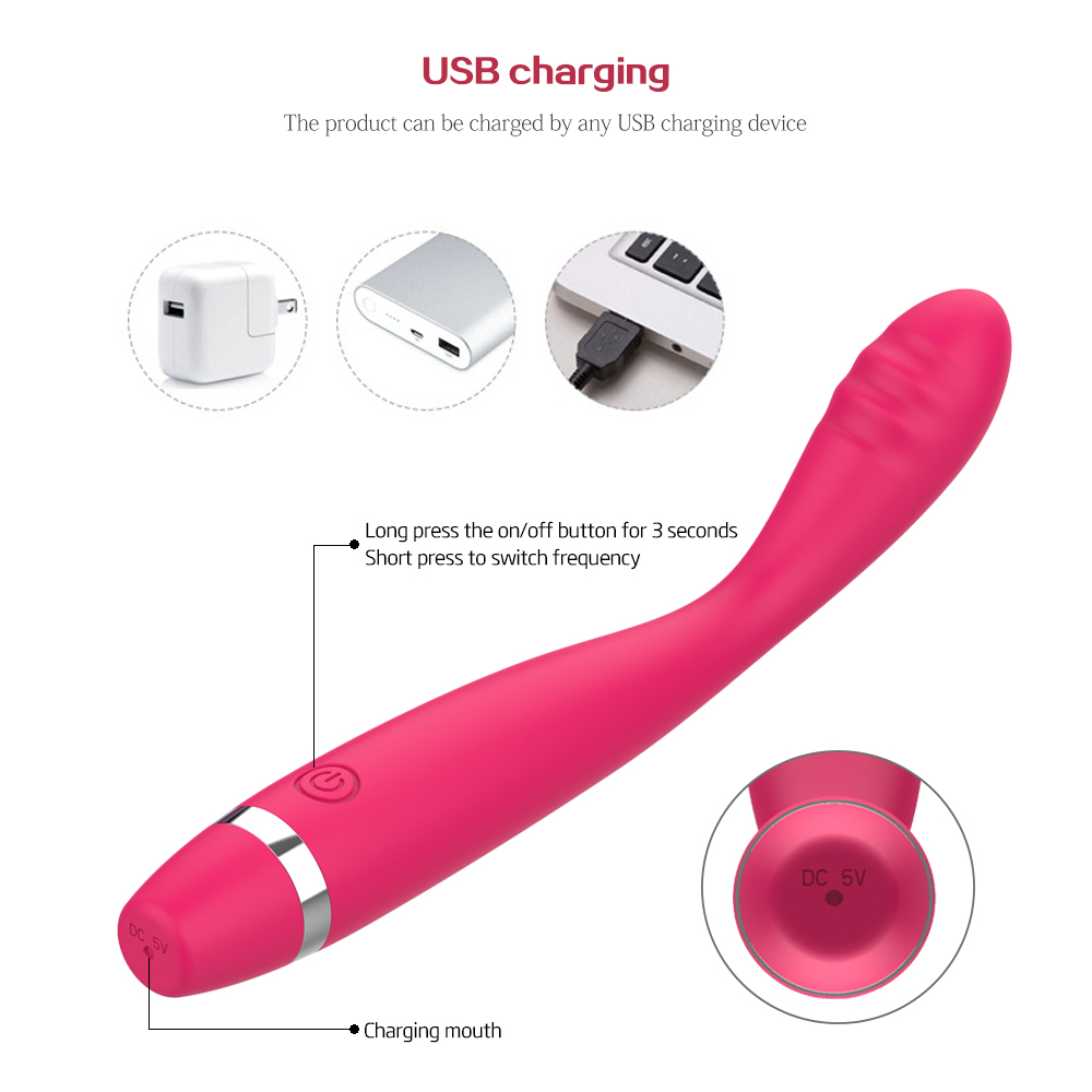 SHEMESIX - Female Masturbation Vibrator - Clit G-Spot Stimulation Vibrating Massage AV Stick