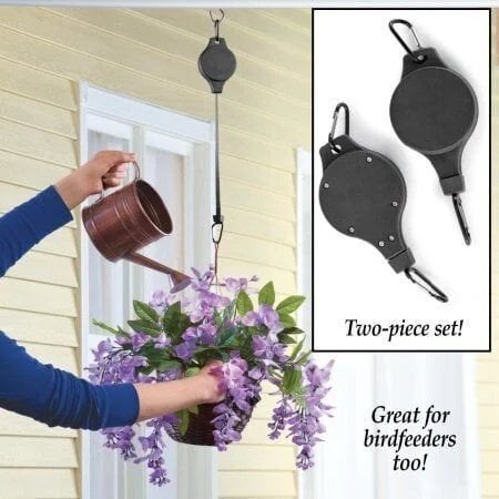 (🔥2022 Summer Hot Sale - 48% OFF) 🌳Plant Pulley Set For Garden Baskets Pots & Birds Feeder - Buy More Save More!