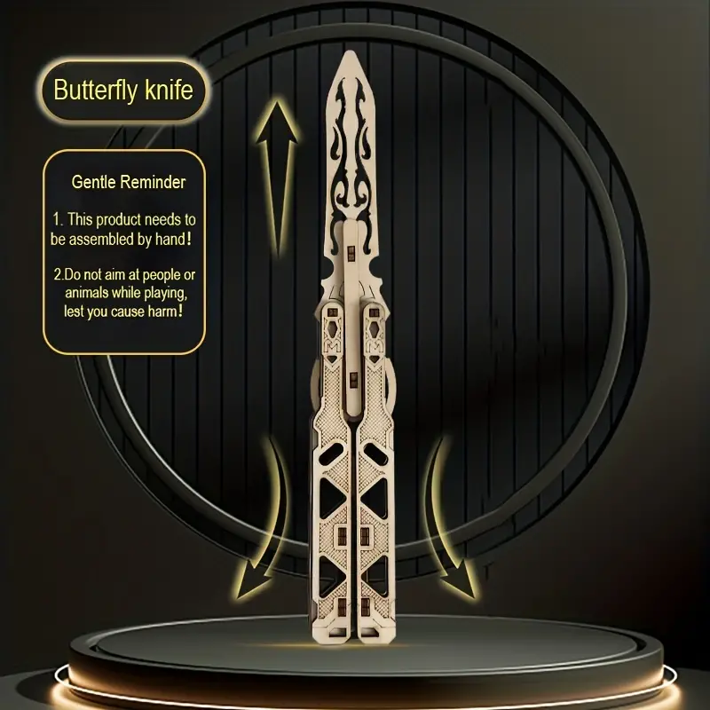 🔥HOT SALE NOW - 3D Wooden Puzzle Butterfly Knife Art Piece🦋