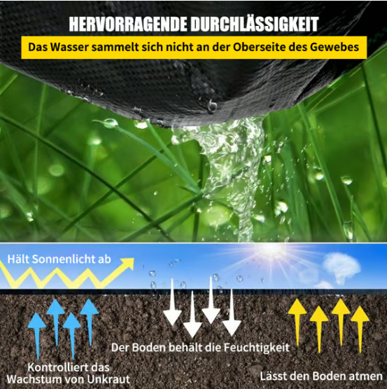 🔥Premium gewebte Unkrautbarriere