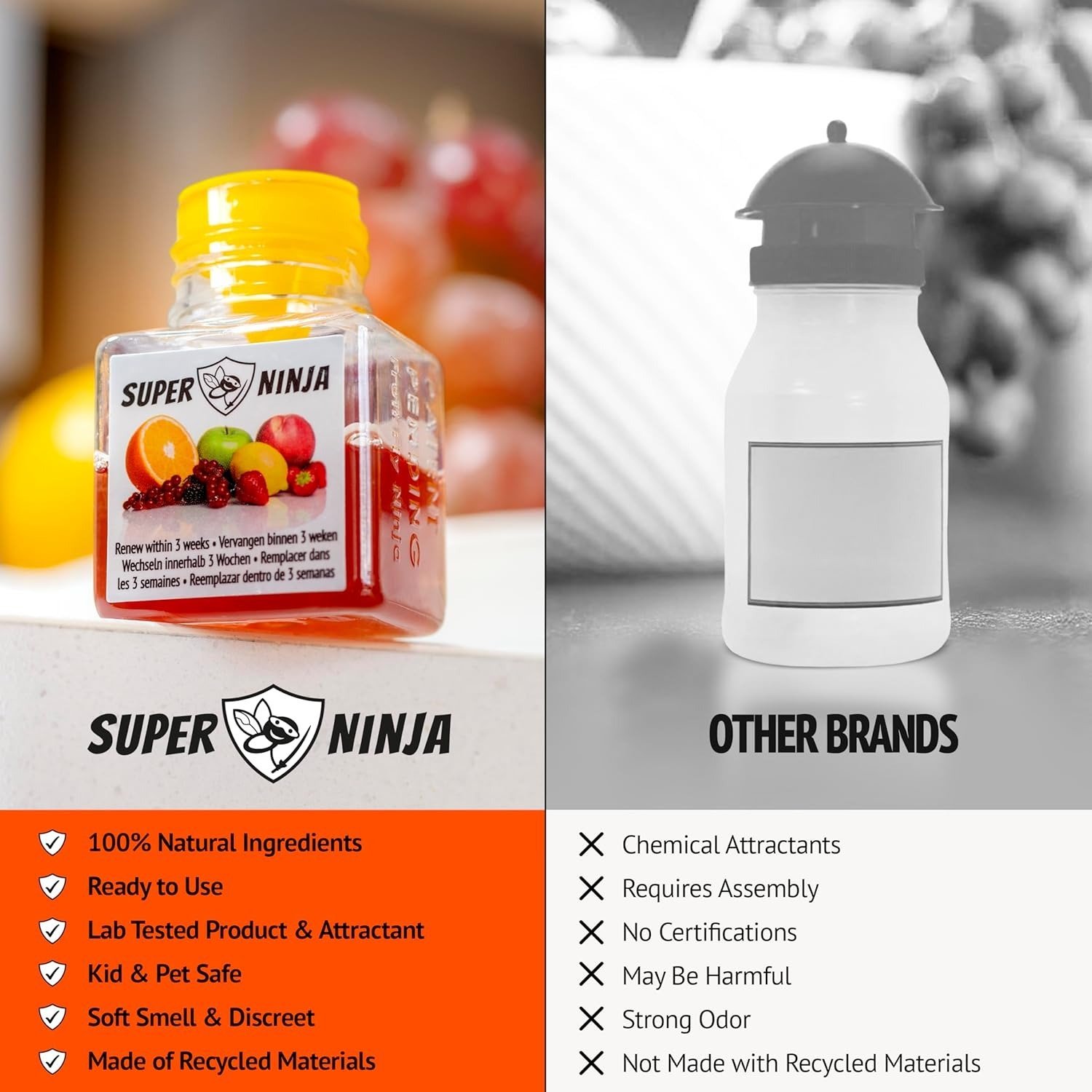 🎁TikTok Last Day Sale - 70% OFF🔥Super Ninja Fruit Fly Traps- safe for children and pets
