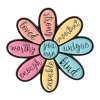 🎁TikTok Last Day Sale - 70% OFF🔥Colorful Flower Badge with Positive Quote