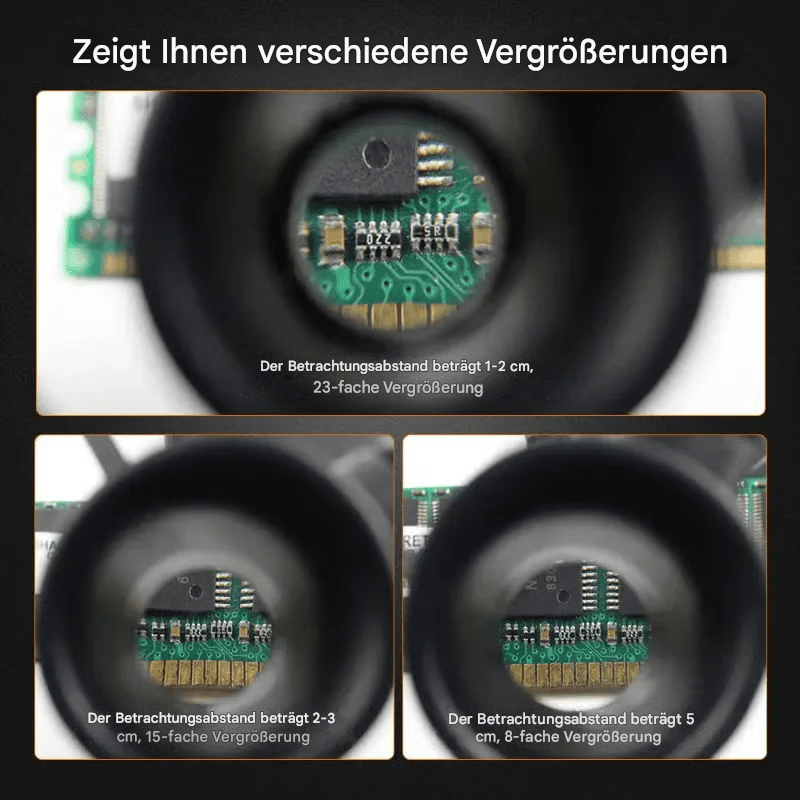 ✨Letzter Tag 49% RABATT👓8X 15x 23x Kopflupe mit LED-Licht-Stirnband