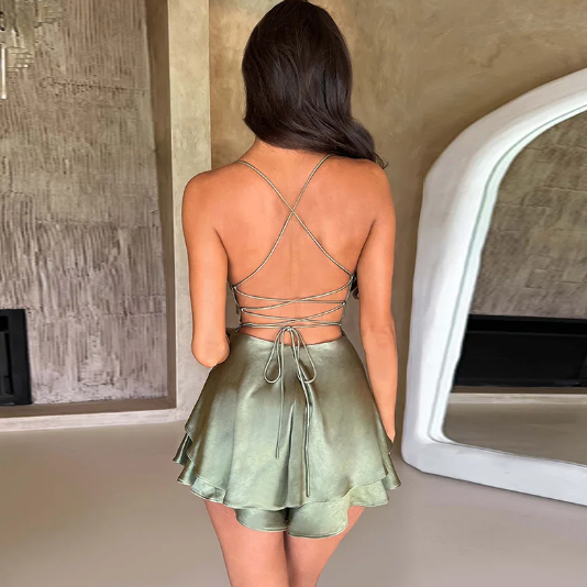 🔥Last Day Promotion 50% OFF🔥Backless Satin Dress | Buy 2 Get Free Shipping