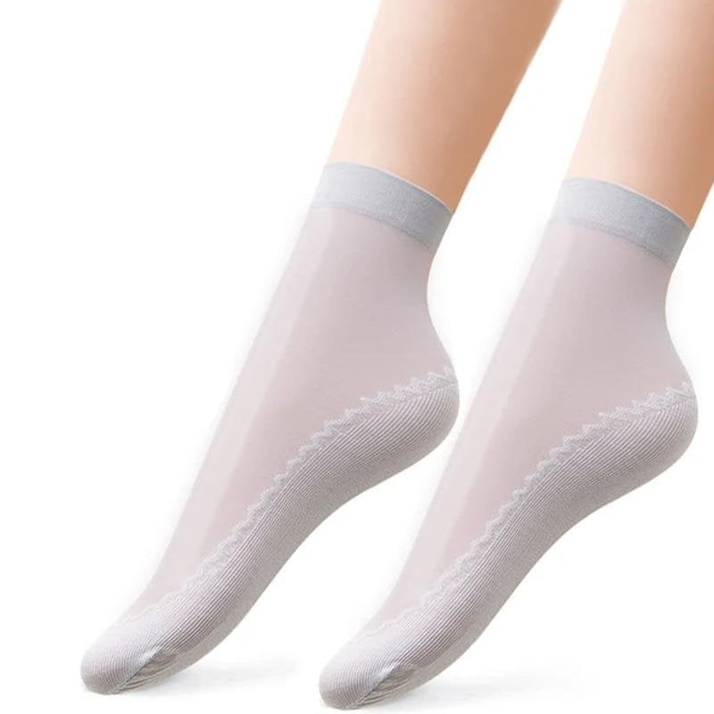 Last Day Promotion 48% OFF - Silky Anti-Slip Cotton Socks(5 pairs)BUY 2 GET 1 FREE NOW)