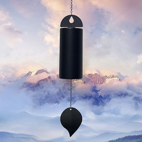 🔥Medium-sized cylindrical outdoor wind chime, made of copper, suitable for outdoor gardens, patios, and porches, with a deep, soothing tone.