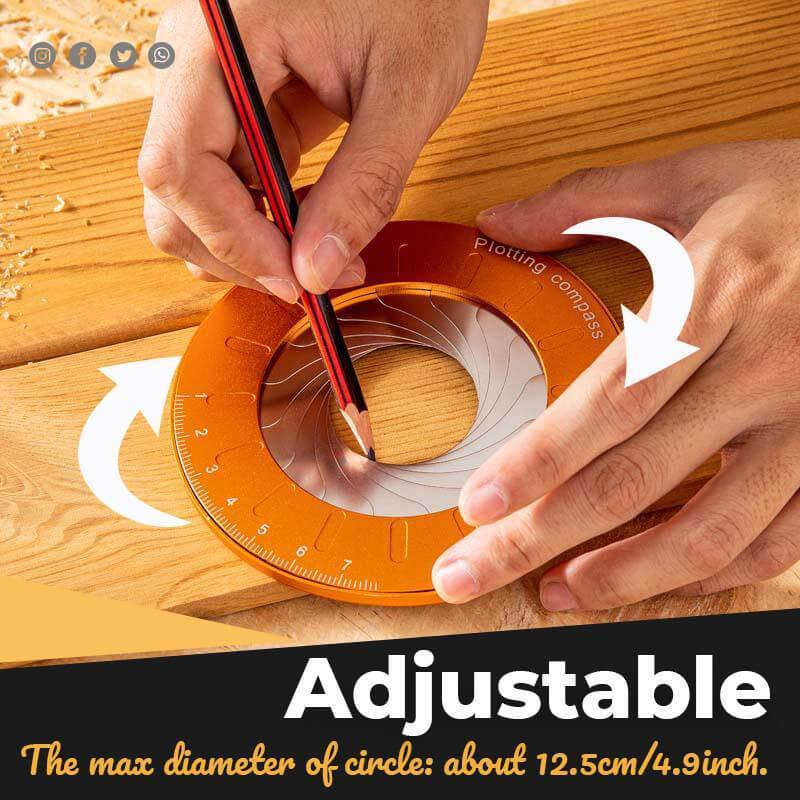 (Last Day Promotion- SAVE 70%🎁)Adjustable Circle Drawing Ruler Tool(BUY 2 GET FREE SHIPPING)