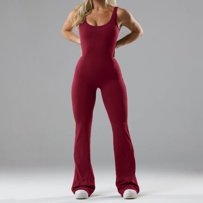 🔥Last Day Promotion 48% OFF-🎁-  V-Back Flared Jumpsuit (Buy 2 Free Shipping)