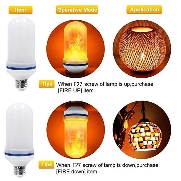 🎉LAST DAY -70%OFF - 🔥LED Flame Light Bulb With Gravity Sensing Effect ⚡Buy 4 Get Free Shipping