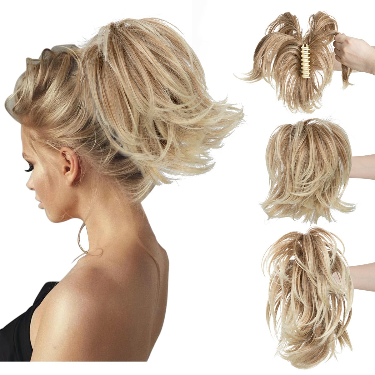 🔥Last Day Promotion 50% OFF💥Synthetic Claw Clip In Ponytail Hair Extensions Diy Hairpiece Hair Bun