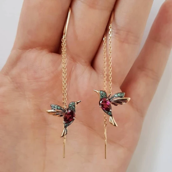 🎁2022 Mother's Day Promotion💝 Ladies Elegant Hummingbird Rhinestone Stud Earrings