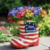 Celebrate 250 Years of Freedom with the Patriotic American Flag Boot Planter