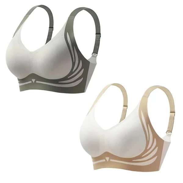 🎁Last Day 50% Off - Super gather bra | Wireless Push-up Bra👍No more sagging breasts