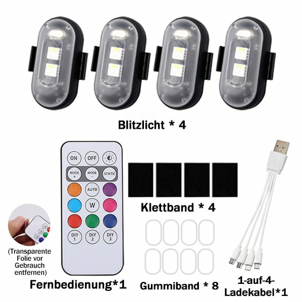 📢Letzter Tag: 49% Rabatt🔥Ferngesteuertes Auto-Fußraumlicht, per USB wiederaufladbares RGB-LED-Armaturenbrettlicht, wasserdichte Auto-Innenbeleuchtung