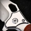 D2 Wooden Handle Mechanical Folding Knife