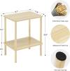 Apicizon 2 Tier End Table, Boho Side Table with Storage Shelf, Nightstand Bedside Table for Small Spaces, Bedroom, Living Room, Entryway, Farmhouse, Easy Assembly, Natural