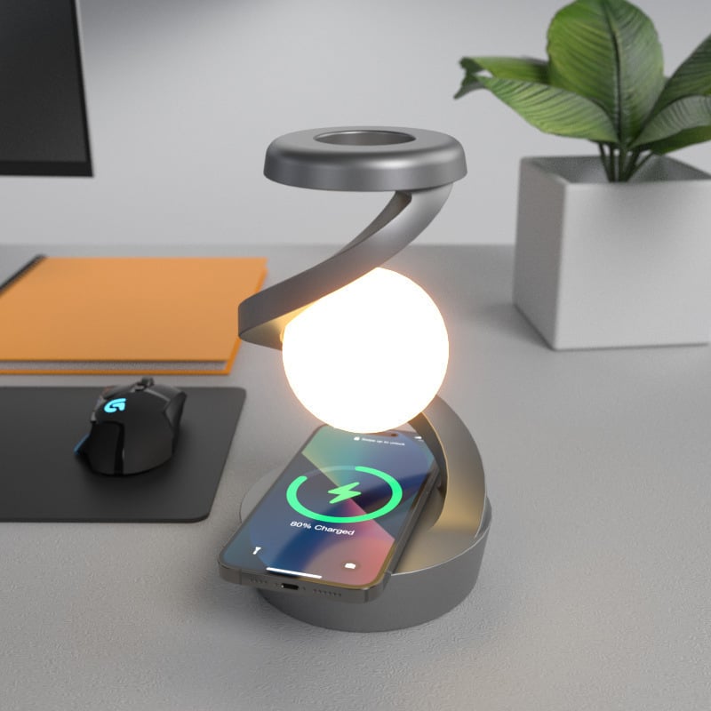 🔥Last Day Promotion - 70% OFF🎁Visual Art Levitation Moon Wireless Charging Atmosphere Lamp