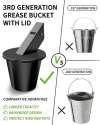 ✨LAST DAY 49% OFF💥Grease Bucket with Lid & Silicone Liner