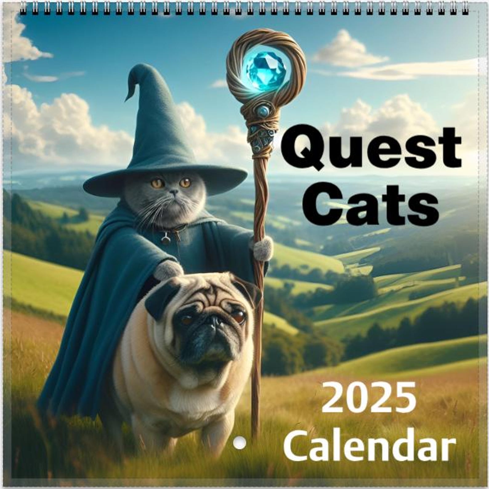 🐱Weird Medieval Quest Cats Calendar 2025📅