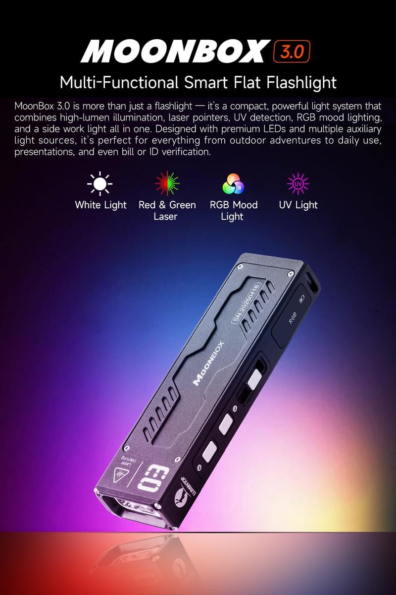 🔥Last Day Promotion 50% OFF🔥LUMINTOP MoonBox 3.0 EDC Flashlight