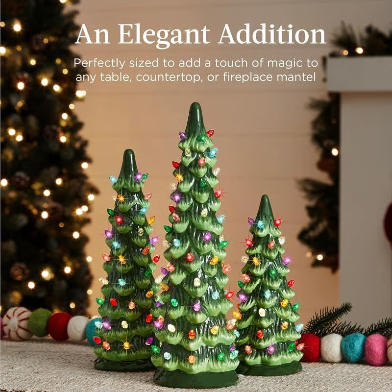 (🌲Early Christmas Sale- 49% OFF) Retro Hand-Painted Tabletop Christmas Trees - BUY A Set GET EXTRA 20% OFF & Free Shipping