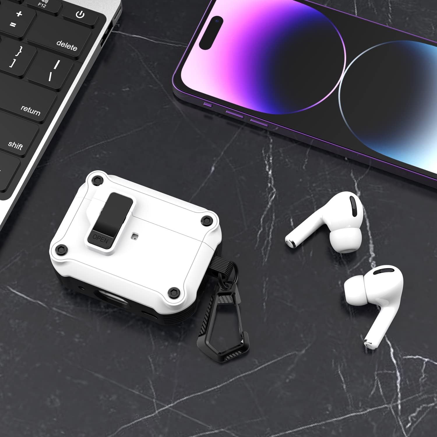 R-fun Automatic Snap Switch Airpods Pro Protect Case