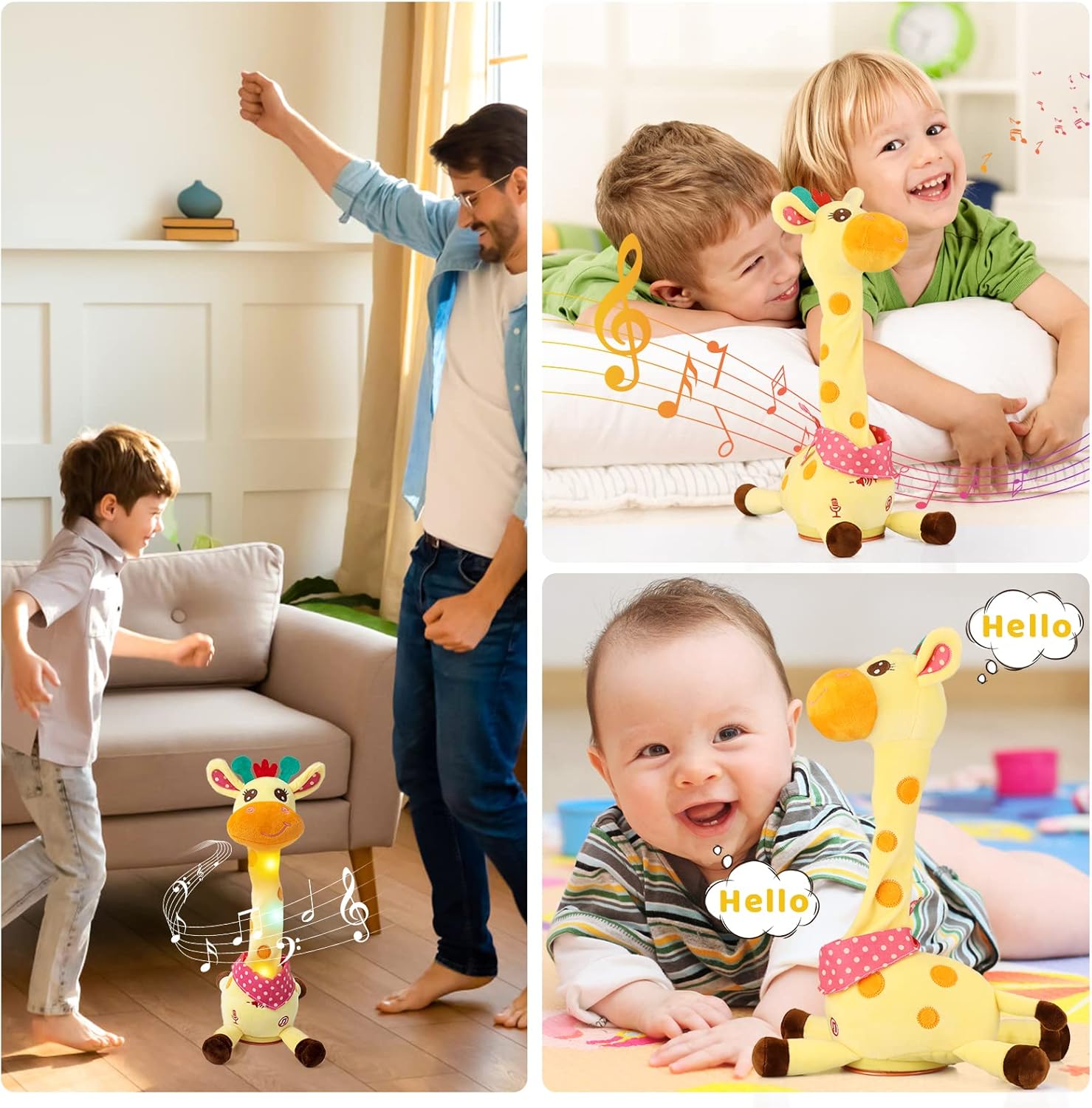 🎁TikTok Last Day Sale - 70% OFF🎉Selling Musical Giraffe Toy – Sings, Dances & Repeats What You Say! 🦒🎵🗣️