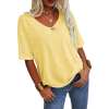 🔥Letzter Tag Verkauf 49% Rabatt 🎁Unifarbenes Damen-T-Shirt mit V-Ausschnitt