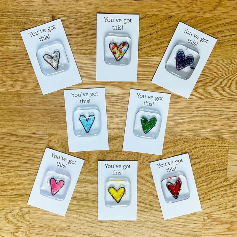🔥Last Day 70% OFF - 💝Fused Glass Heart Pocket Token