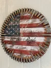 Patriotic “We The People” Flag Bullet Clock