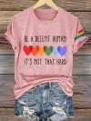 Retro Be A Decent Human It's Not That Hard Print T-Shirt