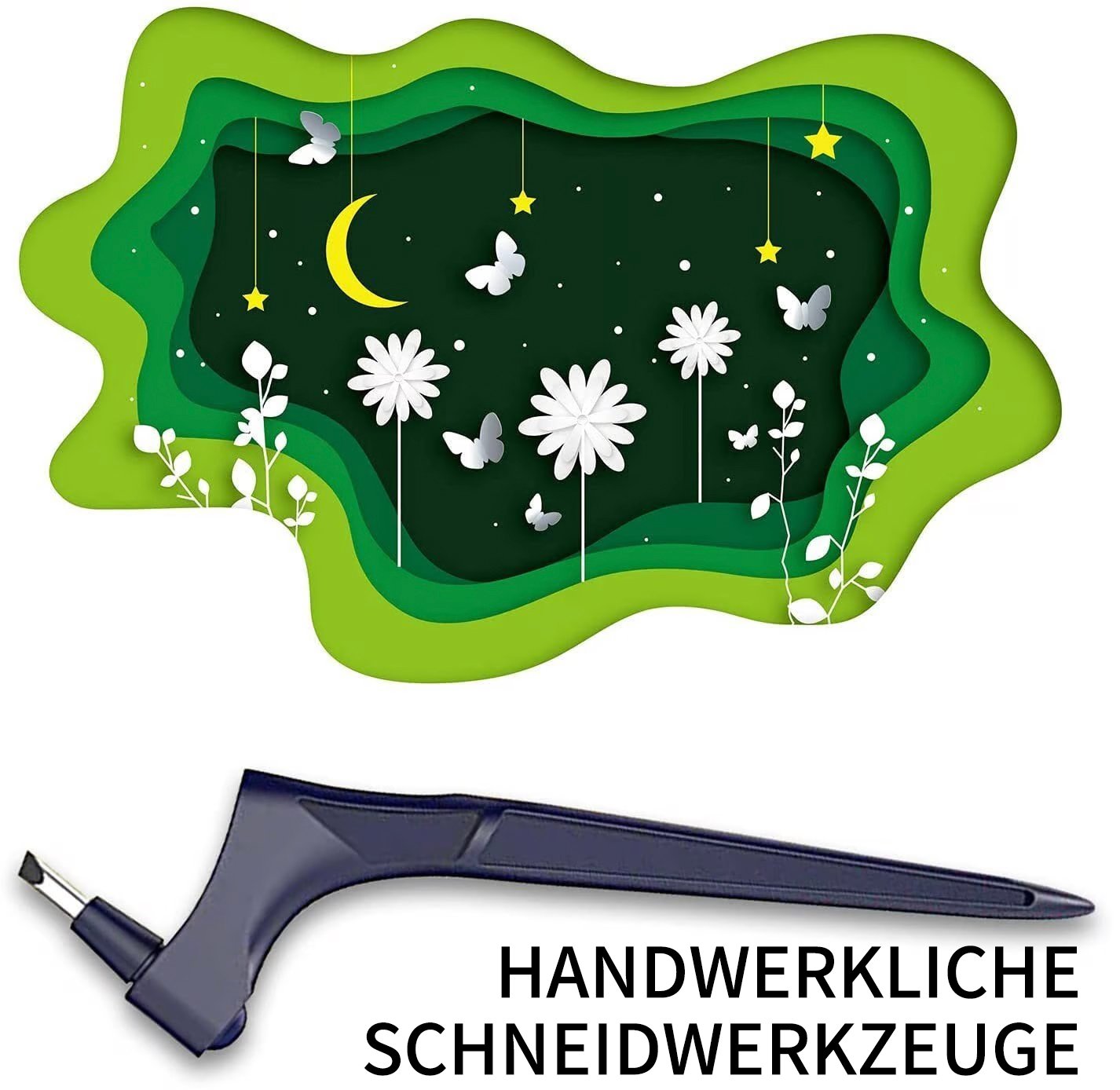 ✍️Schneidewerkzeuge fürs Handwerk (Drei Klingen: 15°+30°+45° & Skalenplatte)