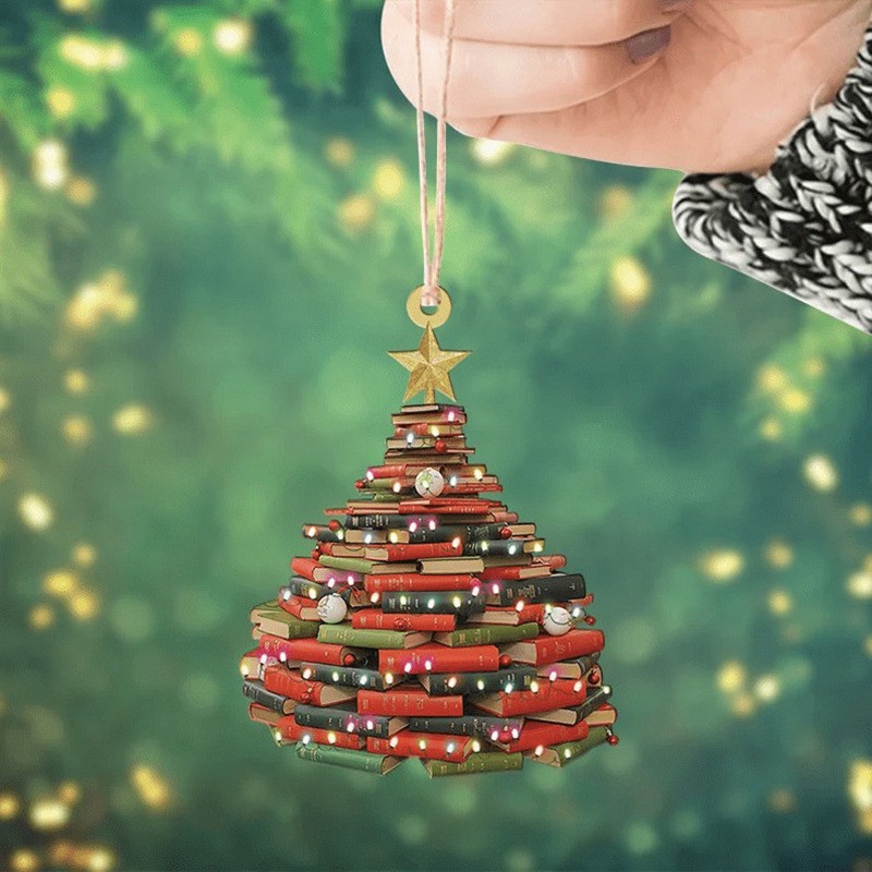 Christmas Book Tree Ornament - Perfect Gift For Book Lovers