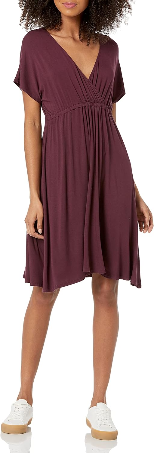 Amazon Essentials Women's Surplice Dress (Available in Plus Size)