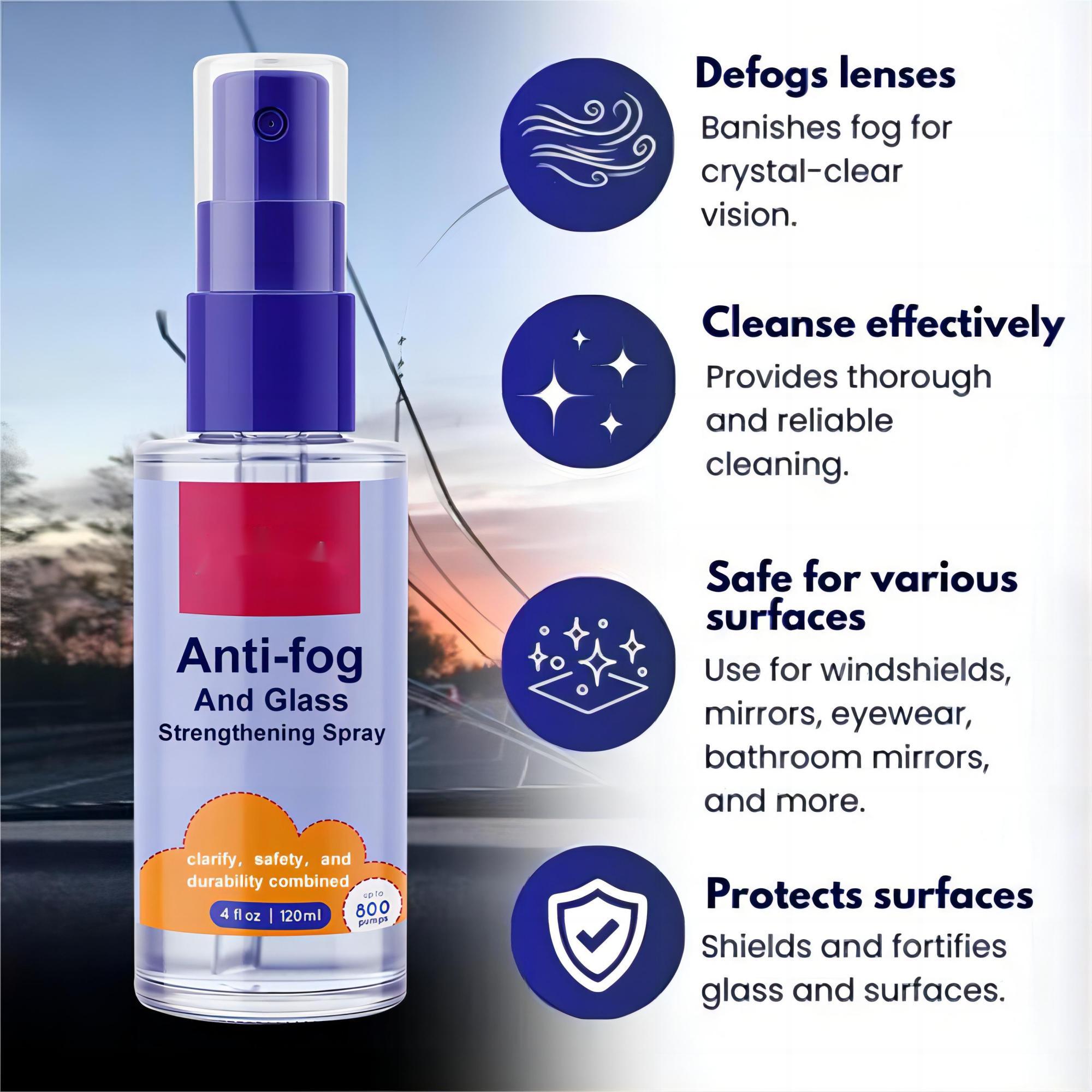 🎅🔥Buy enough and get free🎄🎊 Long-lasting Anti-Fog Spray for Windshield（50% OFF）