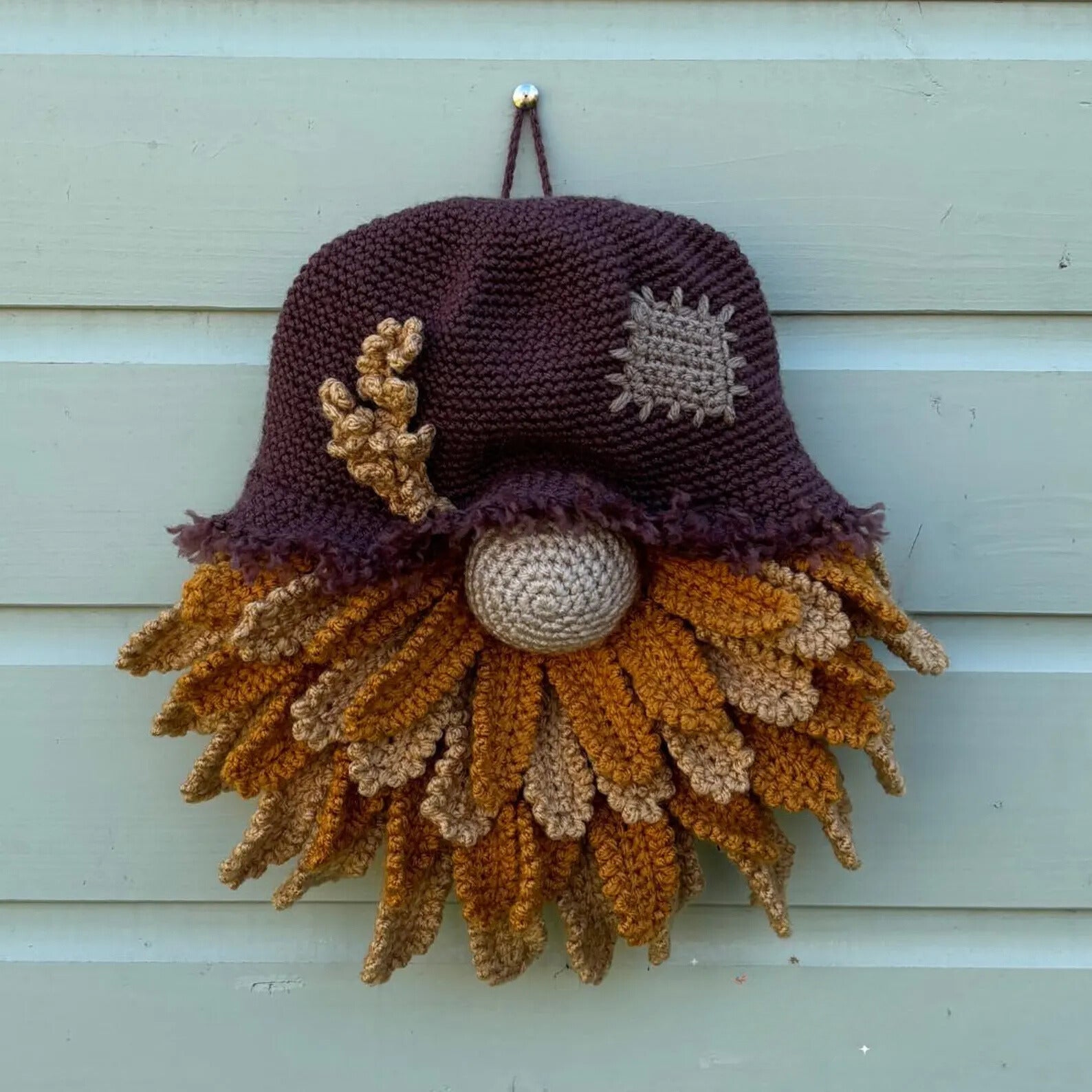 Autumn Scarecrow Gonk Wreath Crochet Pattern