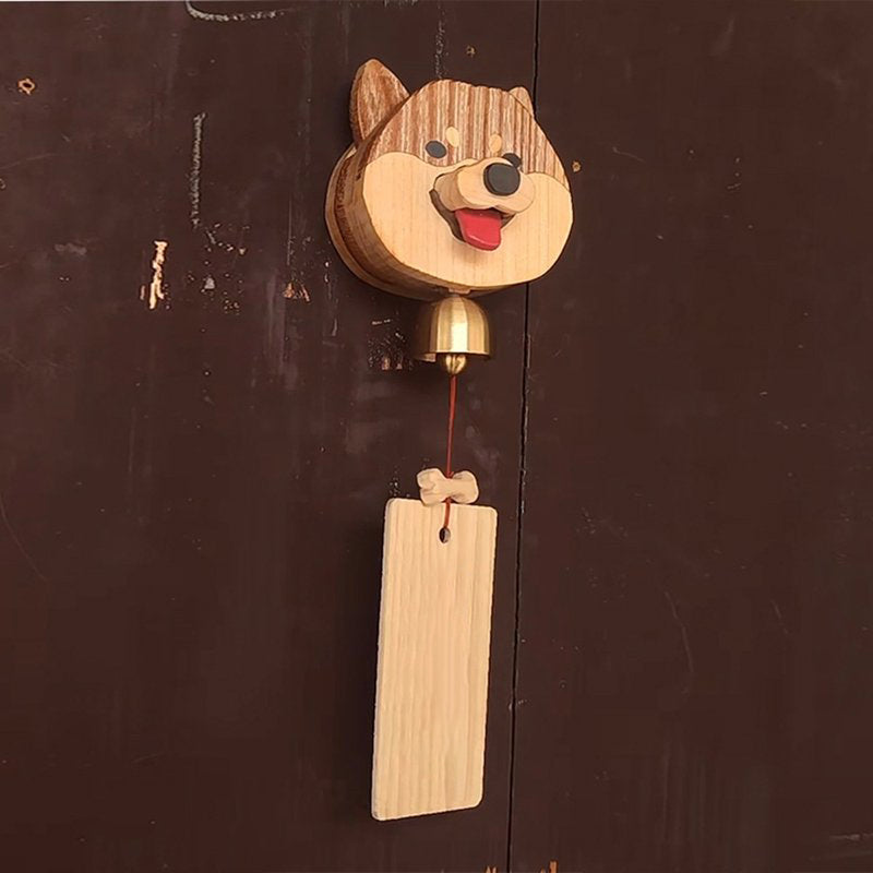 🔔Handmade Wooden Shiba Inu Doorbell